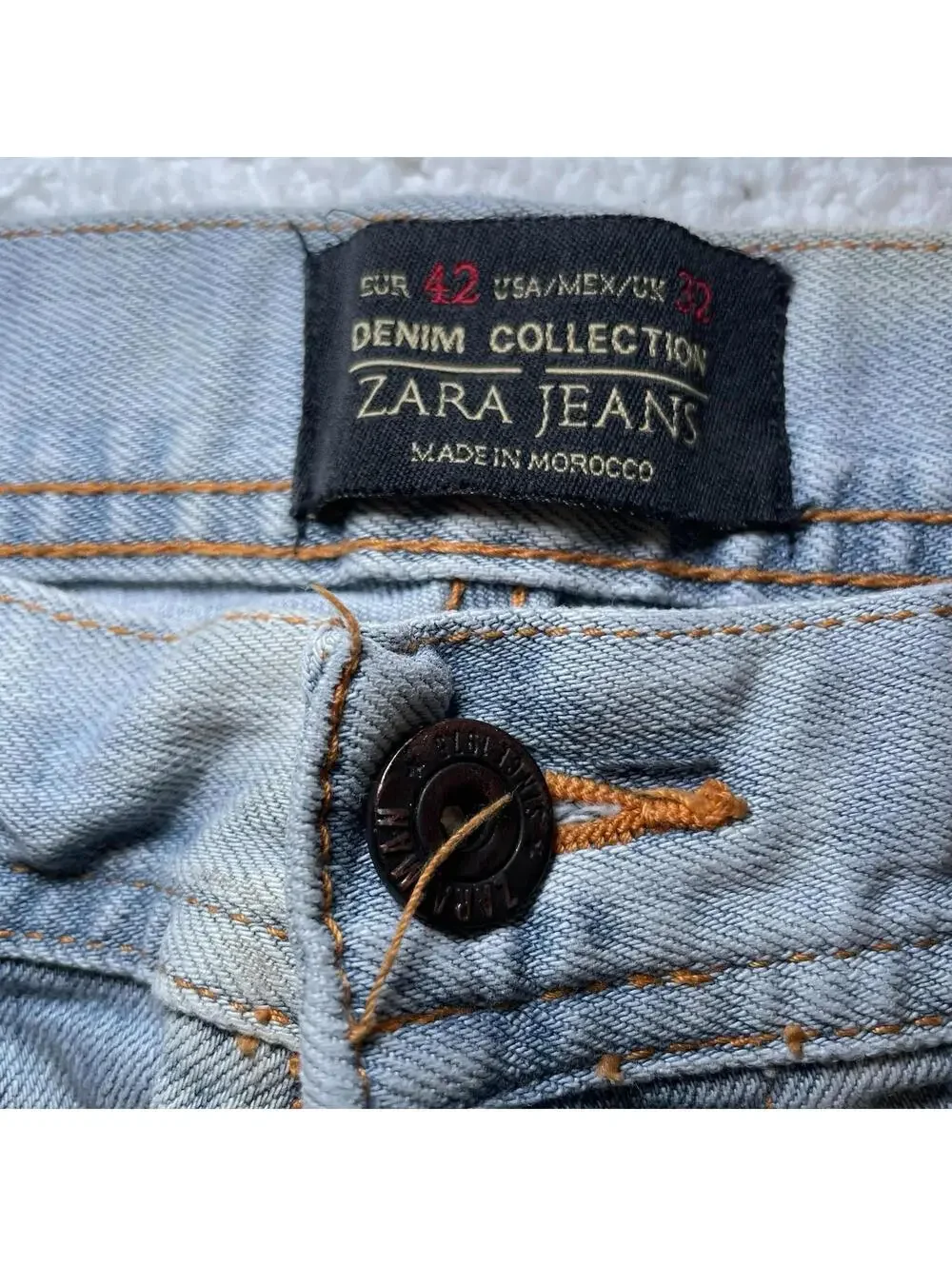 ZARA MAN Denim Collect Jeans Size 32x32 Stone Wash Denim Skinny Fit